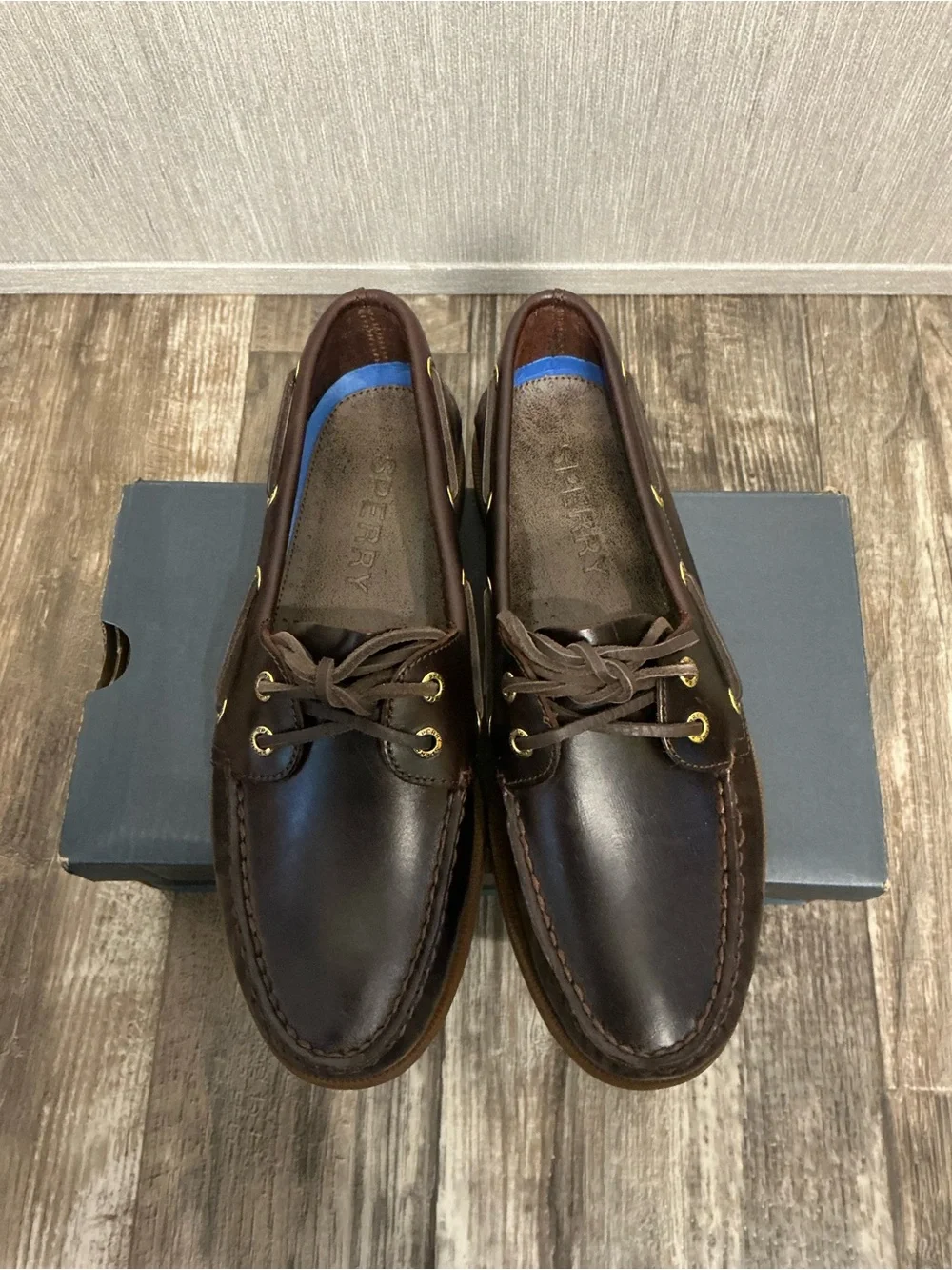 Classic Sperry Topsider Men's Brown Leather Boat Shoes Size 8